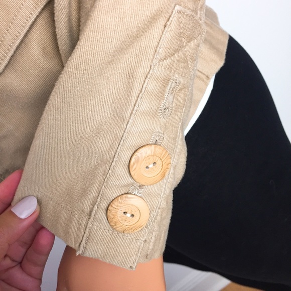 GAP Beige Corduroy Buttoned Blazer Jacket - Picture 6 of 7